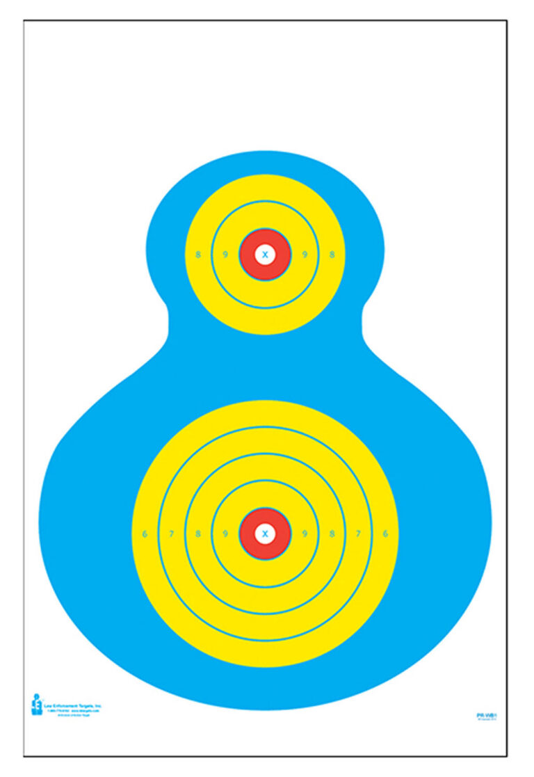 Action Target PRWB1100 High Visibility Silhouette Paper 19" x 25" Blue/Yellow 100 Per Box