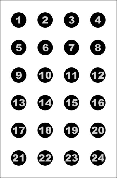 Action Target VB24100 Sighting Military Circle Paper 23″ x 35″ Black/White 100 Per Box