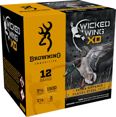 Browning Ammo B193411242 Wicked Wing XD  12Gauge 3.50″ 1 1/2oz 2Shot 25 Per Box/10 Case