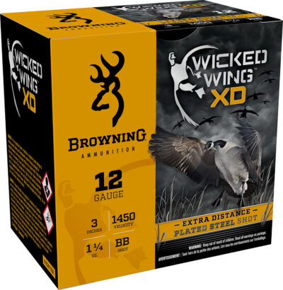Browning Ammo B193411230 Wicked Wing XD  12Gauge 3″ 1 1/4oz BBShot 25 Per Box/10 Case