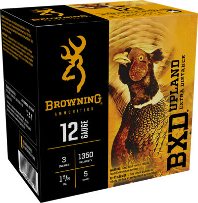 Browning Ammo B193511235 BXD Upland 12 Gauge 3″ 1 5/8 oz 5 Shot 25 Bx/ 10 Cs
