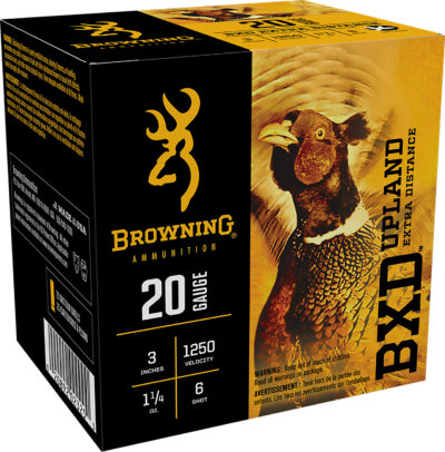 Browning Ammo B193512036 BXD Upland 20Gauge 3″ 1 1/4oz 6Shot 25 Per Box/10 Case