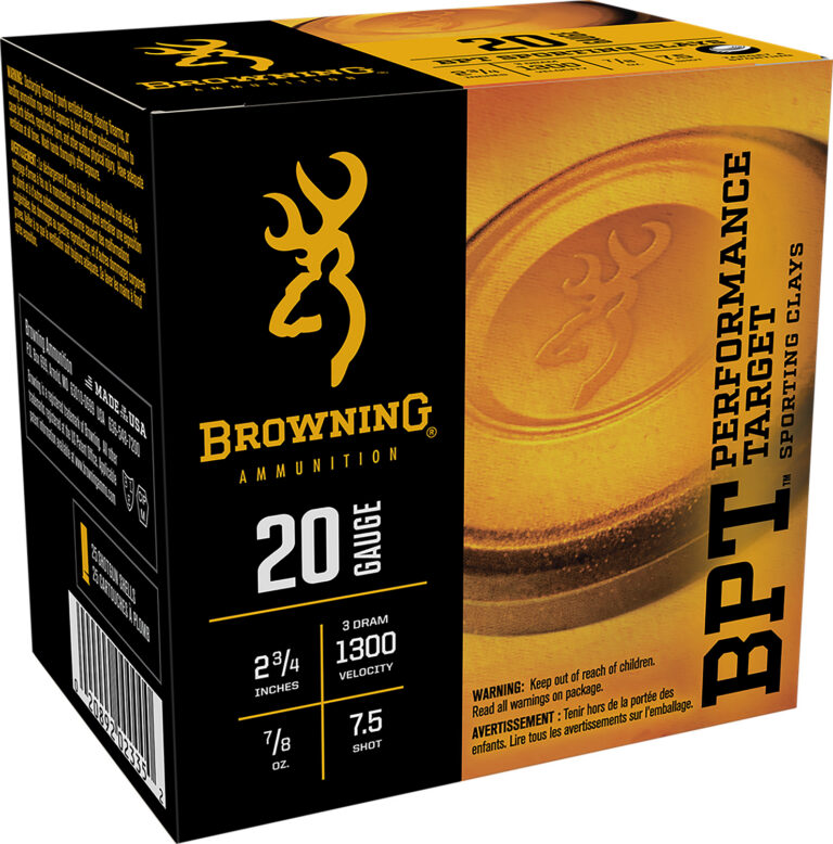 Browning Ammo B193632027 BPT  20 Gauge 2.75" 7/8 oz 7.5 Shot 25 Bx/ 10 Cs