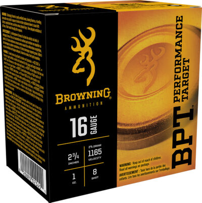 Browning Ammo B193611628 BPT  16 Gauge 2.75″ 1 oz 8 Shot 25 Bx/ 10 Cs