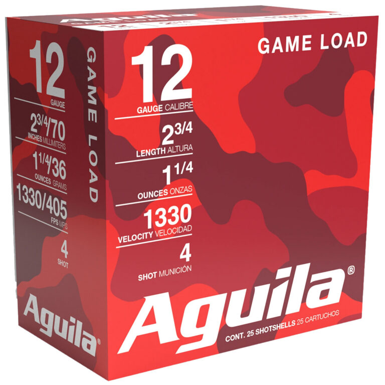 Aguila High Velocity Shotgun Game Load 12 ga. 2.75 in. 1 1/4 oz. 4 Shot 25 rd.