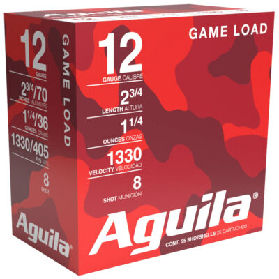 Aguila 1CHB1208 Field  12 Gauge 2.75″ 1 1/4 oz 8 Shot 25 Bx/ 10 Cs