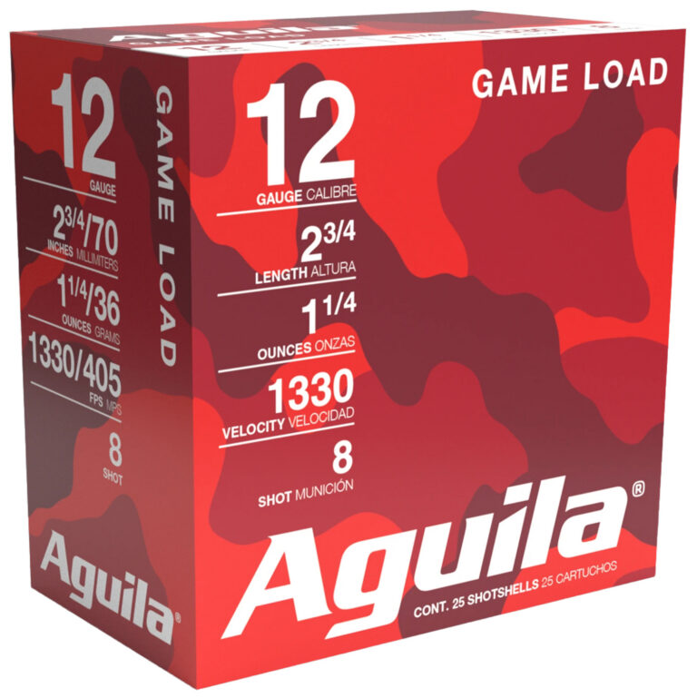 Aguila 1CHB1208 Field 12 Gauge 2.75" 1 1/4 oz 8 Shot 25 Bx/ 10 Cs