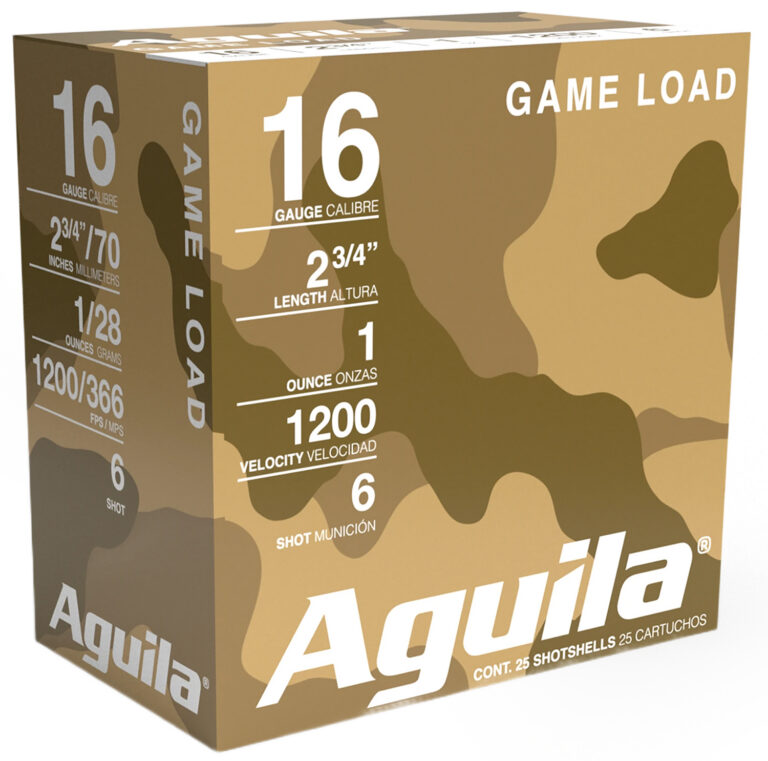 Aguila 1CHB1616 Field  16 Gauge 2.75" 1 oz 6 Shot 25 Bx/ 10 Cs
