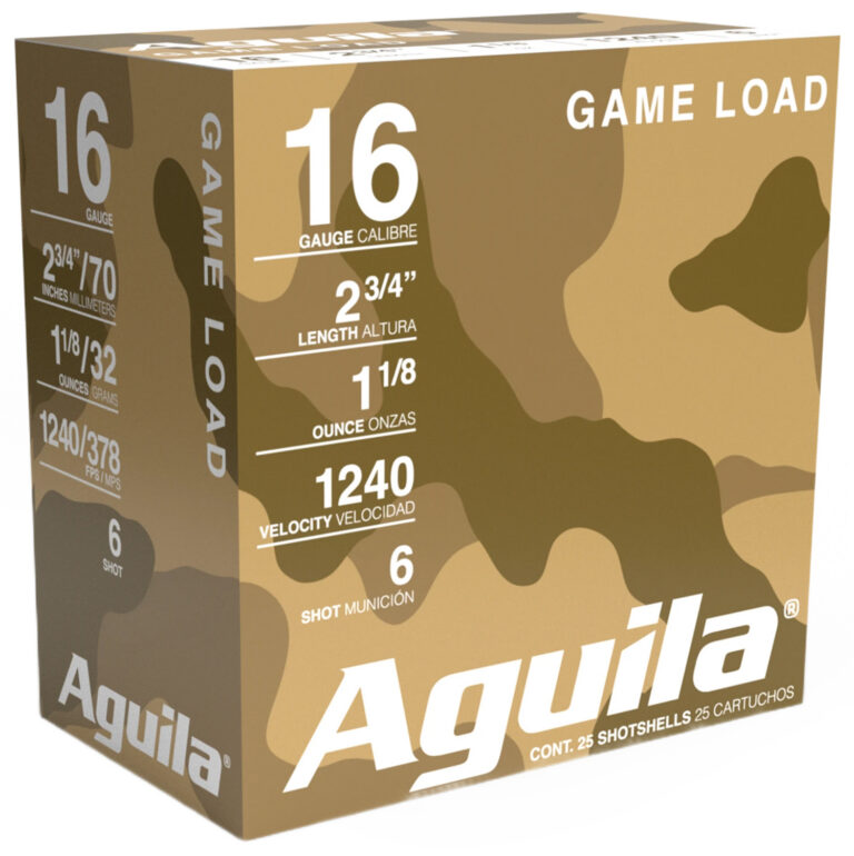 Aguila 1CHB1606 Field 16 Gauge 2.75" 1 1/8 oz 6 Shot 25 Bx/ 10 Cs