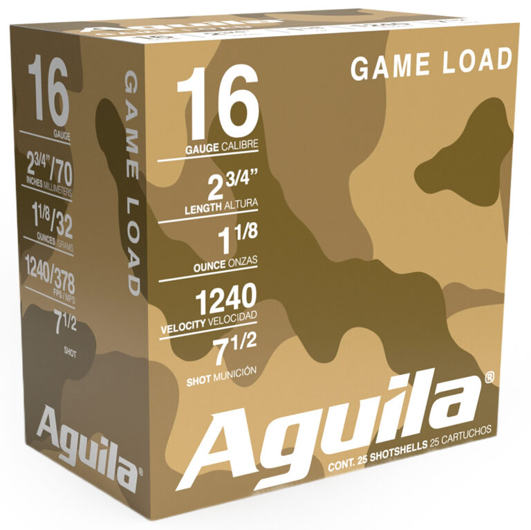 Aguila 1CHB1607 Field  16 Gauge 2.75" 1 1/8 oz 7.5 Shot 25 Bx/ 10 Cs