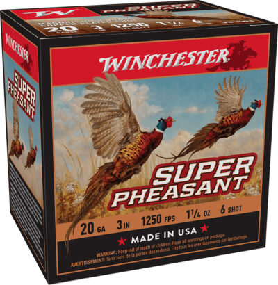 Winchester Ammo X203PH6 Super Pheasant Magnum High Brass 20Gauge 3″ 1 1/4oz 6Shot 25 Per Box/10 Case