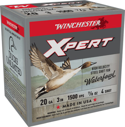 XPERT HV AMMO 20 GAUGE 3” 7/8 OZ #4 STEEL SHOT XPERT WATERFOWL 20 GAUGE 3” 7/8 OZ #4 SHOT 25/BOX