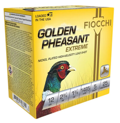 GOLDEN PHEASANT EXTREME 12 GAUGE 2-3/4” SHOTGUN AMMO GOLDEN PHEASANT EXTREME 12 GAUGE2-3/4” 1-3/8OZ #5 SHOT25/BOX