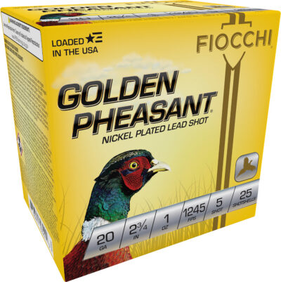 Fiocchi 20GP5 Golden Pheasant Extrema 20Gauge 2.75″ 1oz 5Shot 25 Per Box/10 Case