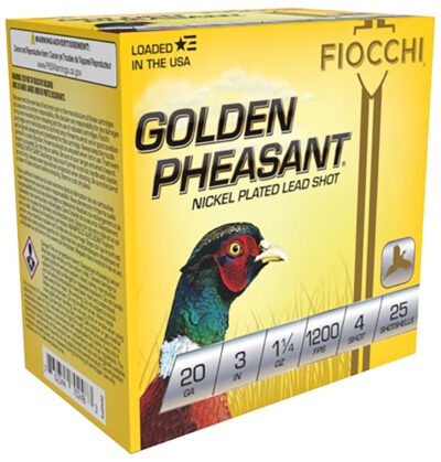 Fiocchi 203GP4 Golden Pheasant Extrema 20Gauge 3″ 1 1/4oz 4Shot 25 Per Box/10 Case