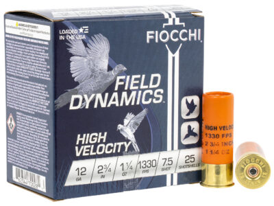 UPLAND GAME 12 GAUGE 2-3/4” # 7.5 SHOT SHOTGUN AMMO UPLAND GAME 12 GAUGE 2-3/4” 1-1/4OZ #7.5 SHOT 25/BOX