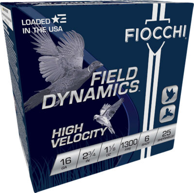 Fiocchi 16HV6 Field Dynamics High Velocity 16Gauge 2.75″ 1 1/8oz 6Shot 25 Per Box/10 Case