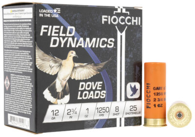 DOVE & QUAIL 12 GAUGE 2-3/4” #8 SHOT SHOTGUN AMMO DOVE & QUAIL 12 GAUGE 2-3/4” 1OZ #8 SHOT 25/BOX