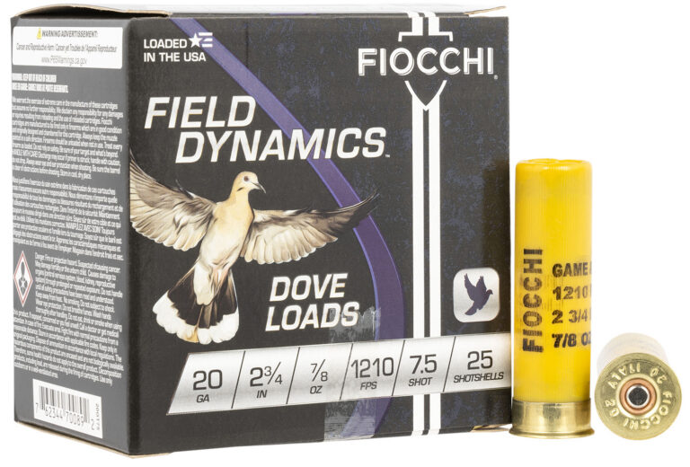 DOVE & QUAIL 20 GAUGE 2-3/4'' #7.5 SHOT SHOTGUN AMMO DOVE & QUAIL 20 GAUGE 2-3/4'' 7/8OZ #7.5 SHOT 25/BOX