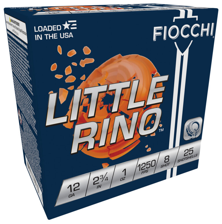 Fiocchi 12TX8 Exacta Little Rino 12 Gauge 2.75" 1 oz 8 Shot 25 Bx/ 10 Cs