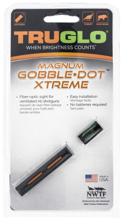 Truglo TG941XA Magnum Gobble-Dot Xtreme Universal Shotgun Fiber Optic Red/Green .25″ Rib