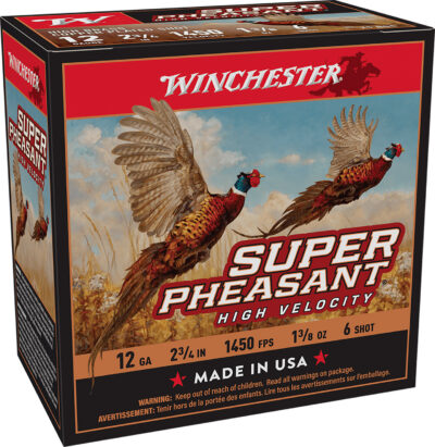 Winchester Ammo X12PHV6 Super Pheasant High Velocity High Brass 12Gauge 2.75″ 1 3/8oz 6Shot 25 Per Box/10 Case