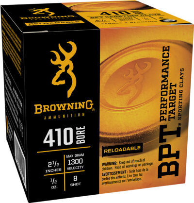 Browning Ammo B193634128 BPT 410 Gauge 2.5″ 1/2 oz 8 Shot 25 Bx/ 10 Cs