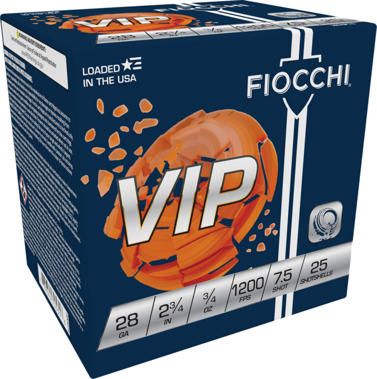 VIP TARGET 28 GAUGE 2-3/4'' # 7.5 SHOT SHOTGUN AMMO VIP TARGET 28 GAUGE 2-3/4'' 3/4OZ # 7.5 SHOT 25/BOX