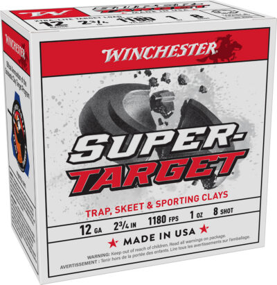 SUPER TARGET 12 GAUGE 2-3/4” 1oz #8 SHOT SHOTGUN AMMO SUPER TARGET 12 GAUGE 2-3/4” 1 OZ #8 SHOT 25/BOX