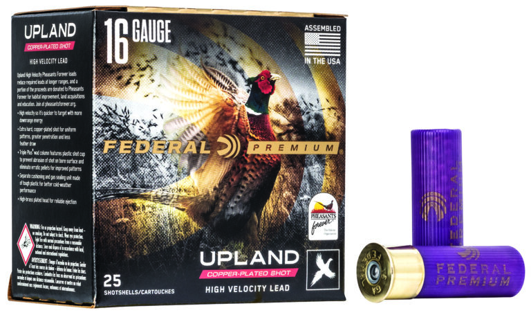 Federal PF1636 Premium Wing-Shok Pheasant Forever High Velocity 16Gauge 2.75" 1 1/8oz 6Shot 25 Per Box/10 Case
