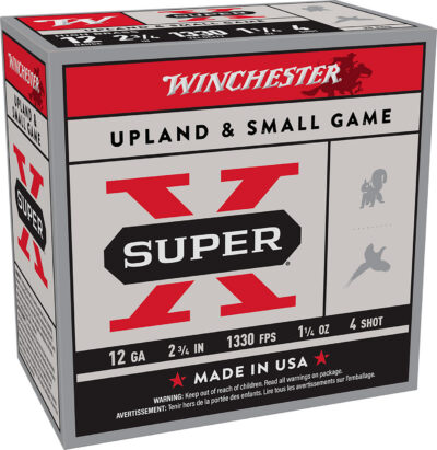 Winchester Ammo X124 Super X Game Load High Brass 12Gauge 2.75″ 1 1/4oz 4Shot 25 Per Box/10 Case