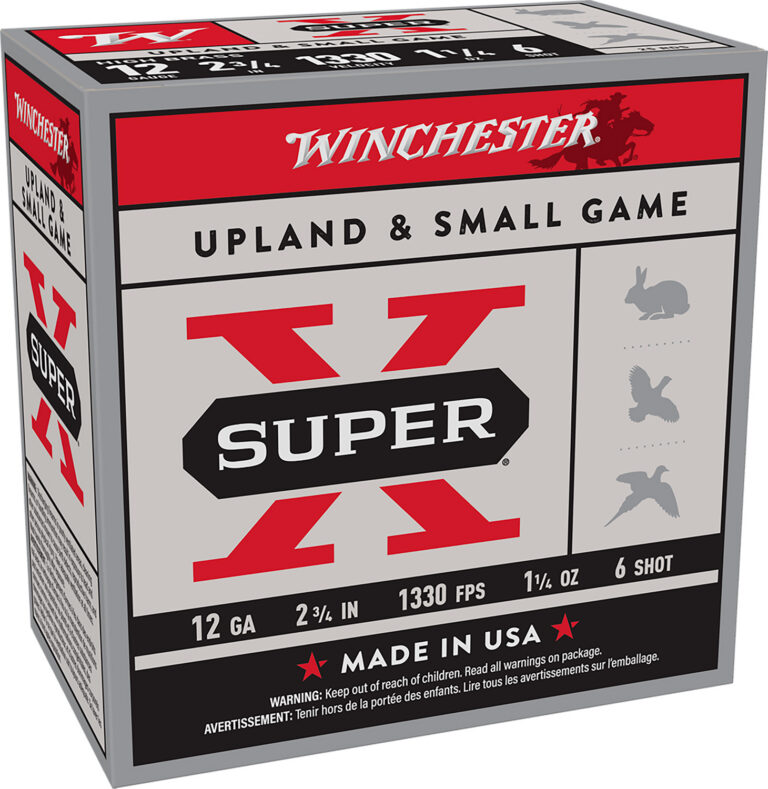WINCHESTER SUPER X HIGH BRASS 12GA 23/4 #6 1-1/4OZ 25RD BX 250RD CASE