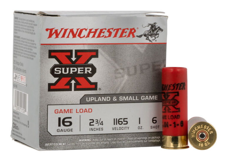 SUPER-X 16 GAUGE 2-3/4'' #6/#8 SHOT SHOTGUN AMMO SUPER-X 16 GAUGE 2-3/4'' 1 OZ #6 SHOT 25/BOX