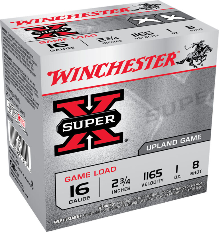 SUPER-X 16 GAUGE 2-3/4'' #6/#8 SHOT SHOTGUN AMMO SUPER-X 16 GAUGE 2-3/4'' 1 OZ #8 SHOT 25/BOX