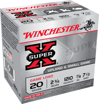 Winchester Ammo XU207 Super-X Game Load 20 Gauge 2.75″ 7/8 oz 7.5 Shot 25 Bx/ 10