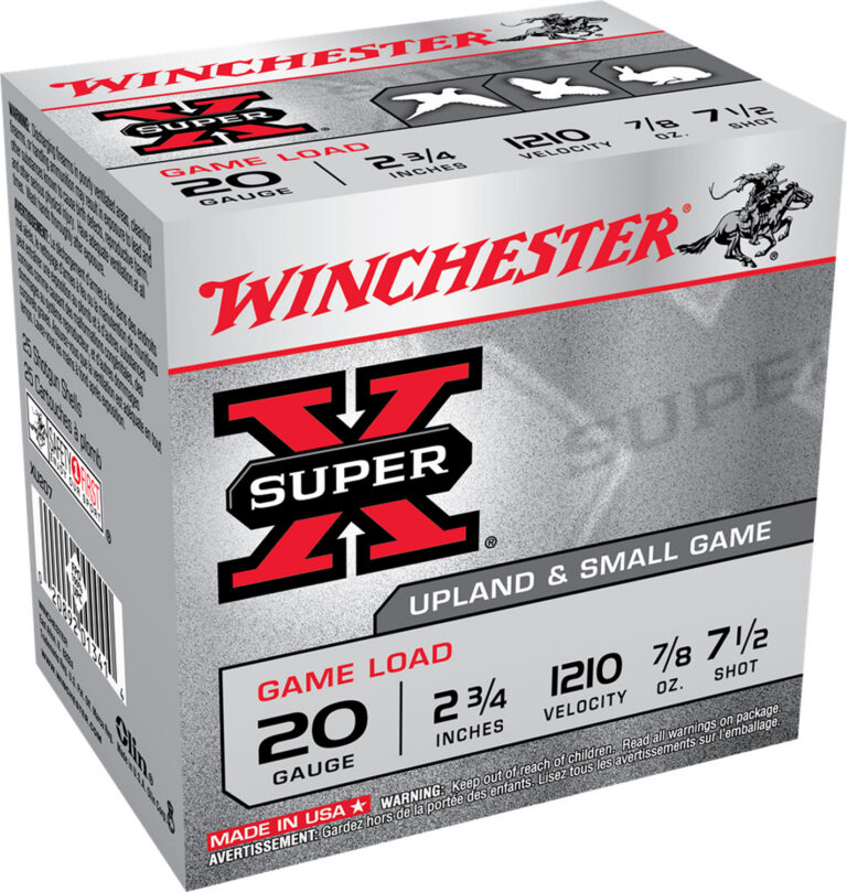 Winchester Ammo XU207 Super-X Game Load 20 Gauge 2.75" 7/8 oz 7.5 Shot 25 Bx/ 10