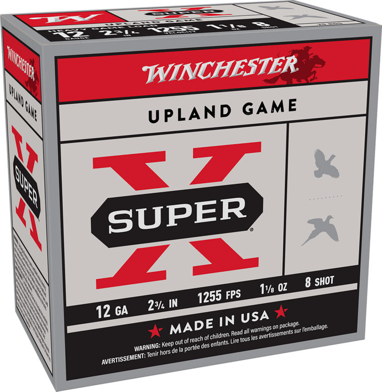 SUPER-X 12 GAUGE 2-3/4'' #8 SHOT SHOTGUN AMMO SUPER-X 12 GAUGE 2-3/4'' 1-1/8 OZ #8 SHOT 25/BOX
