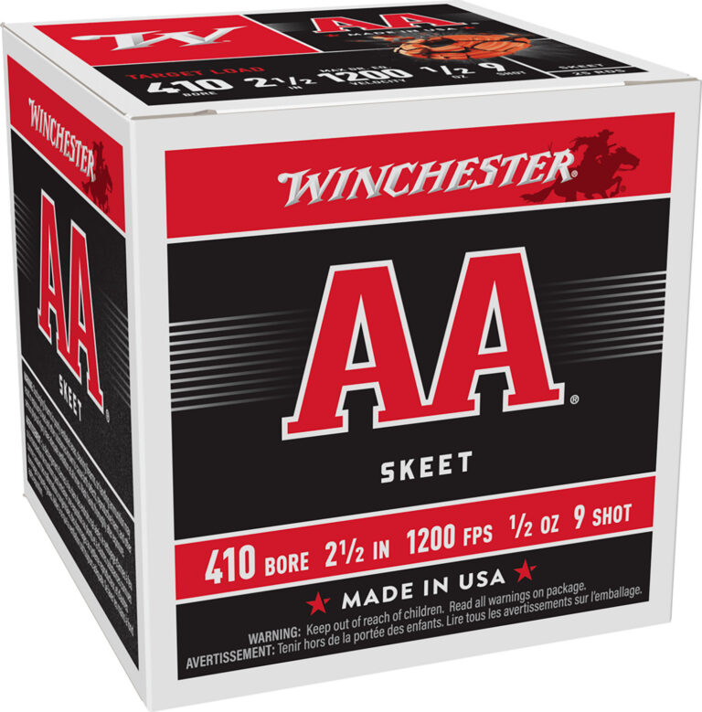 Winchester AA Target Load 410ga 2.5'' 1/2 oz. #9 25/bx AA SKEET 410 BORE 2-1/2'' 1/2OZ #9 SHOT 25/BOX