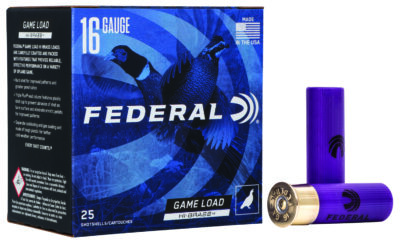 Federal H1634 Game-Shok High Brass 16Gauge 2.75″ 1 1/8oz 4Shot 25 Per Box/10 Case