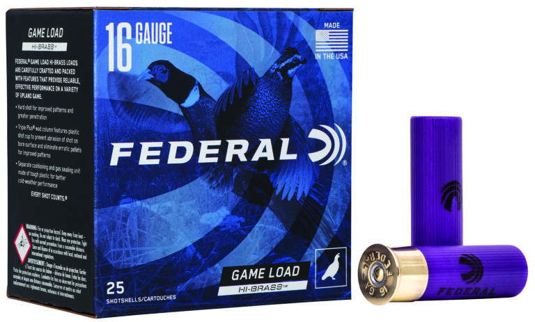 Federal H1636 Game-Shok High Brass 16Gauge 2.75" 1 1/8oz 6Shot 25 Per Box/10 Case