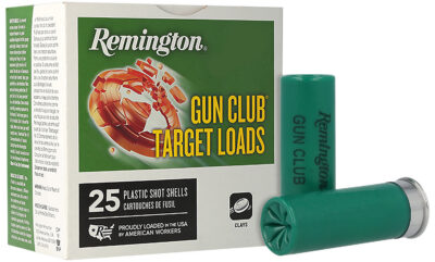 GUN CLUB TARGET 12 GAUGE 2-3/4” #8 SHOT SHOTGUN AMMO GUN CLUB TARGET 12 GAUGE 2-3/4” 1-1/8OZ #8 SHOT 25/BOX