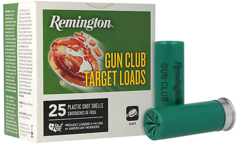 GUN CLUB TARGET 12 GAUGE 2-3/4'' #8 SHOT SHOTGUN AMMO GUN CLUB TARGET 12 GAUGE 2-3/4'' 1-1/8OZ #8 SHOT 25/BOX