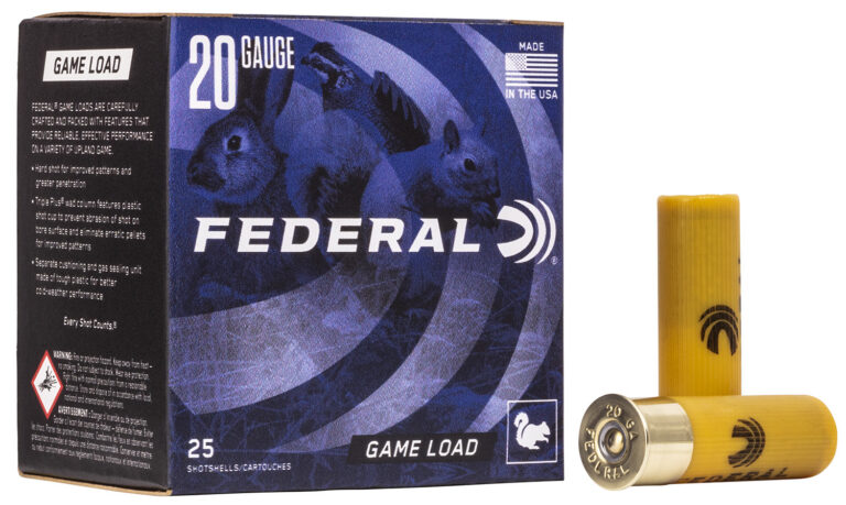 GAME LOAD UPLAND 20 GAUGE 2-3/4'' #7.5 SHOT SHOTGUN AMMO GAME LOAD UPLAND 20 GAUGE 2-3/4'' 7/8OZ #7.5 SHOT 25/BOX