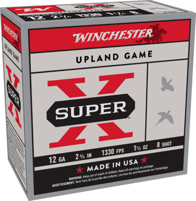 Winchester Ammo X128 Super X Heavy Game Load High Brass 12Gauge 2.75″ 1 1/4oz 8Shot 25 Per Box/10 Case