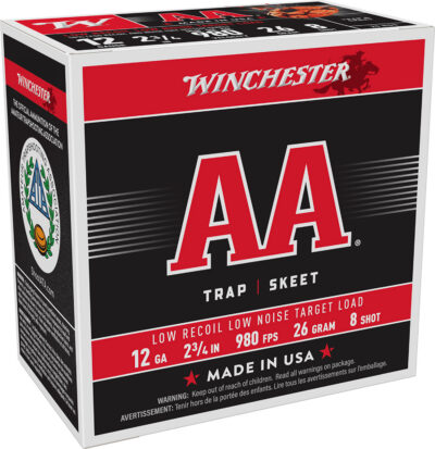 Winchester Ammo AA12FL8 AA Low Recoil 12Gauge 2.75″ 26Gram 8Shot 25 Per Box/10 Case