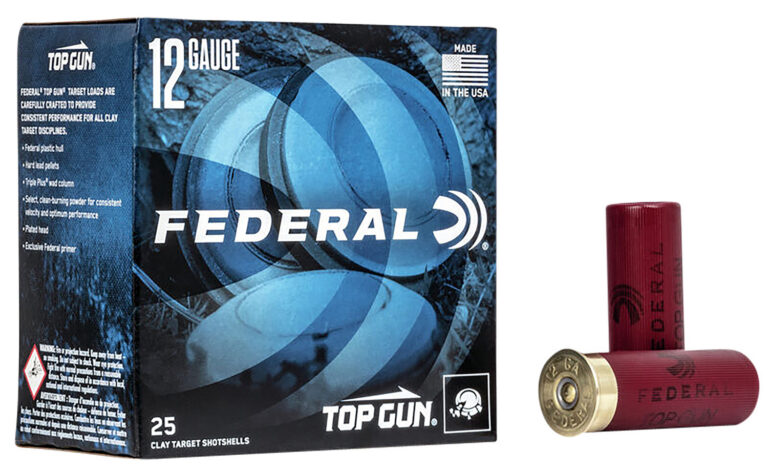 TOP GUN LIGHT AMMO 12 GAUGE 2-3/4'' 1-1/8 OZ #8 SHOT TOP GUN 12 GAUGE 2-3/4'' 1-1/8OZ #8 SHOT 1145 FPS 25/BOX