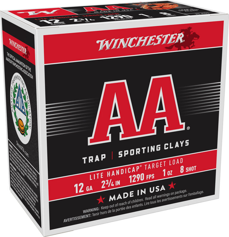 AA LITE HANDICAP 12 GAUGE 2-3/4'' #8 SHOT SHOTGUN AMMO AA LITE HANDICAP 12 GAUGE 2-3/4'' 1OZ #8 SHOT 25/BOX