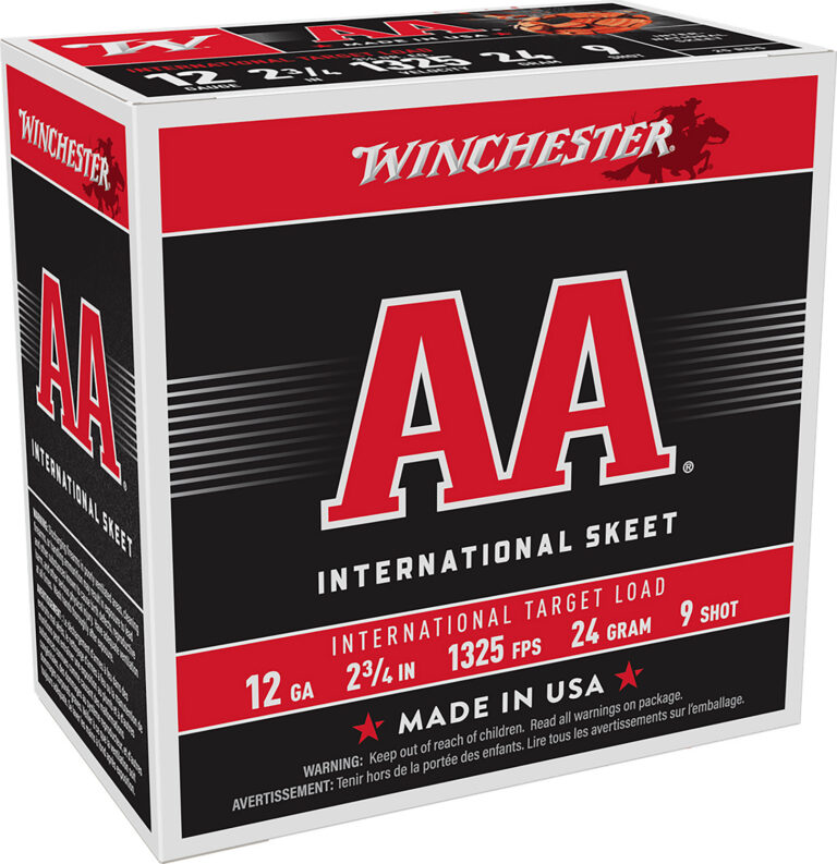 AA INTERNATIONAL 12 GAUGE 2-3/4'' #9 SHOT SHOTGUN AMMO AA INTERNATIONAL 12 GAUGE 2-3/4'' 7/8 OZ #9 SHOT 25/BOX