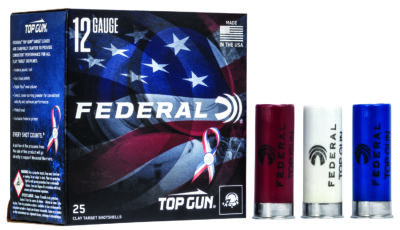 Federal TGL12US8 Top Gun Special Edition Red, White & Blue 12Gauge 2.75″ 1 1/8oz 8Shot 25 Per Box/10 Case