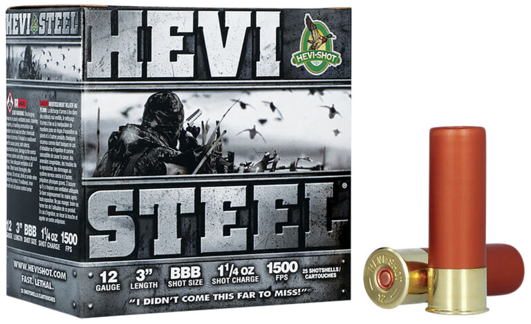 Hevishot 60888 Hevi-Steel  12 Gauge 3" 1 1/4 oz BBB Shot 25 Bx/ 10 Cs